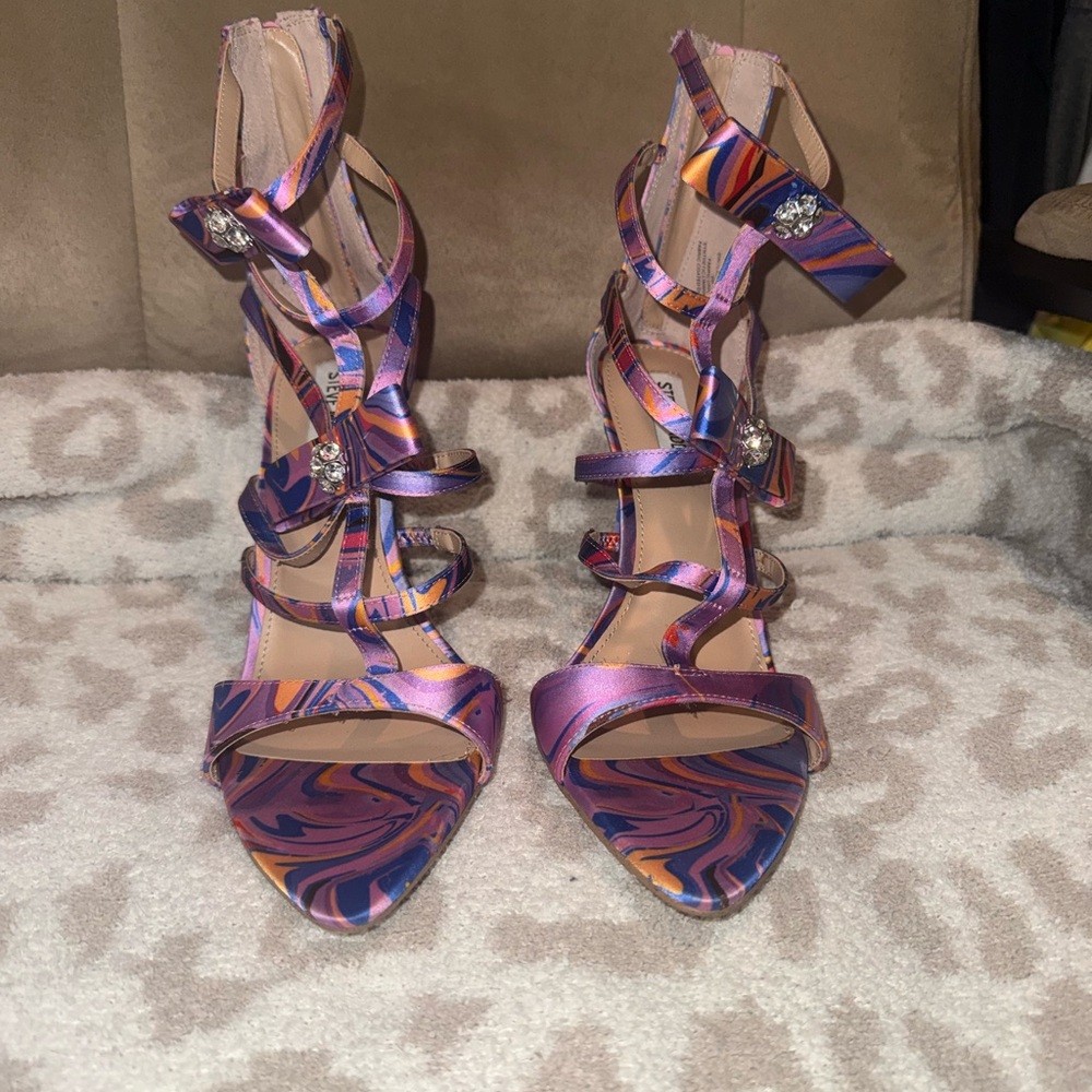 Steve Madden Purple and Orange Strappy Heels